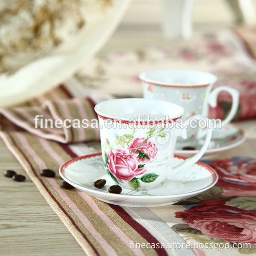 100CC Elegant Ceramic Rose Cup and Saucer set                
                                    Quality Assured